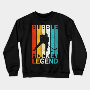 Bubble Hockey Legend Vintage Retro Distressed Crewneck Sweatshirt